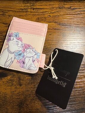 Loungefly Pink and Cream Aristocats Floral Cardholder